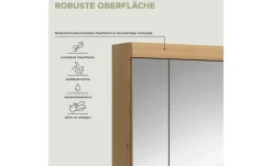 Badezimmerspiegelschrank SCHLOONSEE, Breite 60cm, 3 Spiegeltüren, 9 Fächer, 6 Einlegeböden in verschiedenen Farben erhältlich, Badmöbel, Spiegel, Badschrank, Bad Schloonsee