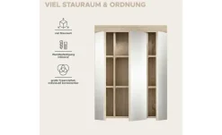 Badezimmerspiegelschrank SCHLOONSEE, Breite 60cm, 3 Spiegeltüren, 9 Fächer, 6 Einlegeböden in verschiedenen Farben erhältlich, Badmöbel, Spiegel, Badschrank, Bad Schloonsee