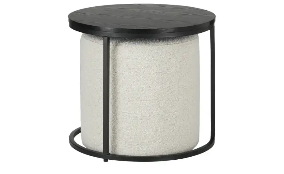 Beistelltisch-Hocker-Set