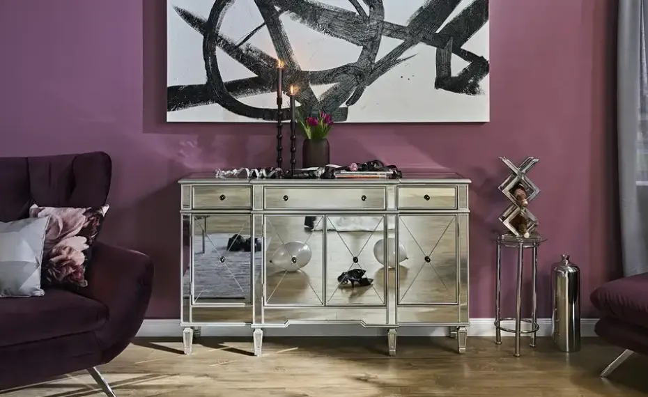 Blumensäule Metall Glas Fanes