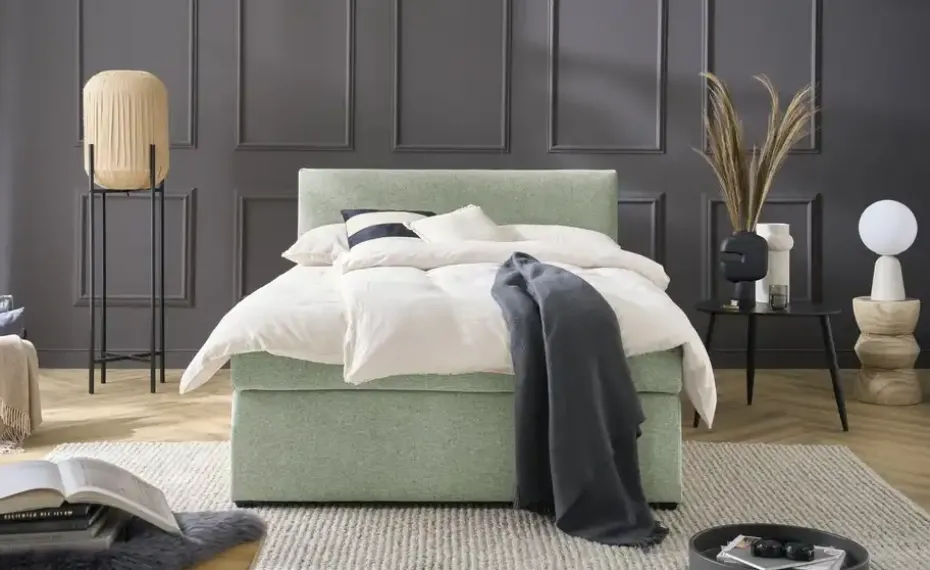 Boxspringbett mit Matratze und Topper, H3 Duke