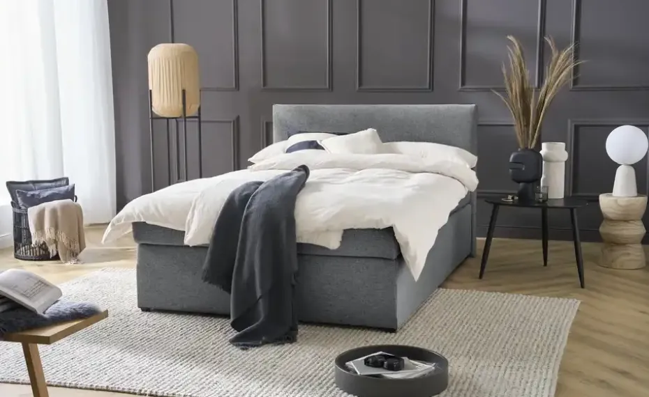 Boxspringbett mit Matratze und Topper, H3 Duke