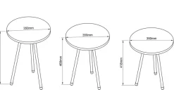 Couchtisch 3er-Set Ribatejo