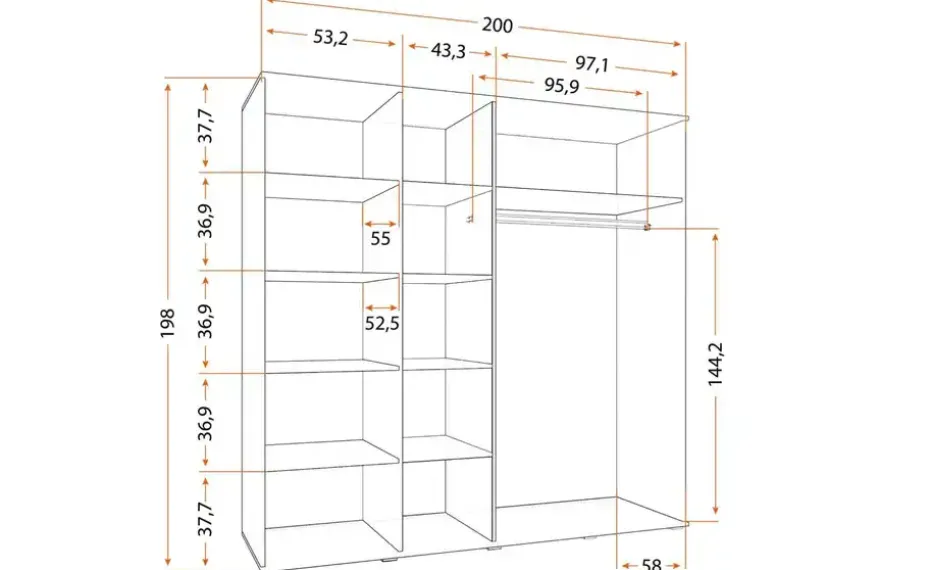 Drehtürenschrank Bari