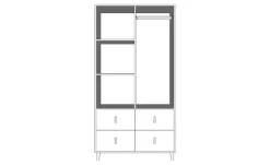 Drehtürenschrank mit Einlegeböden Figo