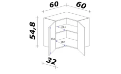 Eck-Hängeschrank Ede