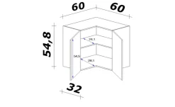 Eck-Hängeschrank Ens