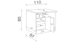 Eck-Unterschrank Mol