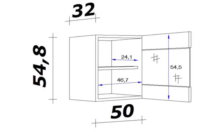 Glas-Hängeschrank Mol