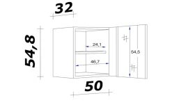 Glas-Hängeschrank Genk