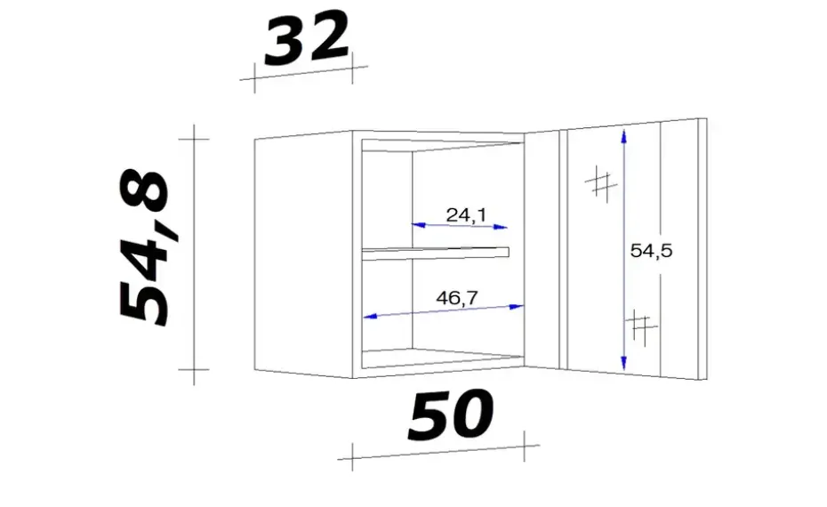 Glas-Hängeschrank Genk