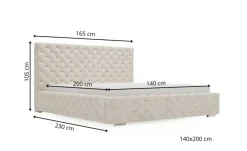 GrainGold Polsterbett mit Stauraum DS Astra