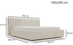 GrainGold Polsterbett mit Stauraum Bliss