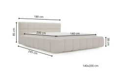 GrainGold Polsterbett mit Stauraum DS Alicante