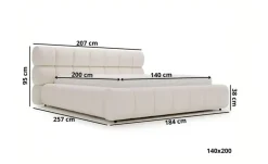 GrainGold Polsterbett mit Stauraum DS Melow
