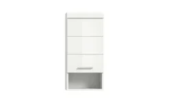 Hängeschrank SCHLOONSEE, Breite 37cm, 1 Tür, 1 offenes Fächer, 1 Einlegeboden, MDF-Front in verschiedenen Farben erhältlich, Badmöbel, Badschrank, Schrank, Bad Schloonsee