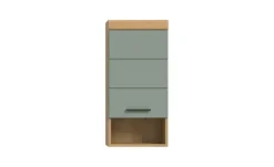 Hängeschrank SCHLOONSEE, Breite 37cm, 1 Tür, 1 offenes Fächer, 1 Einlegeboden, MDF-Front in verschiedenen Farben erhältlich, Badmöbel, Badschrank, Schrank, Bad Schloonsee