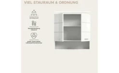 Hängeschrank SCHLOONSEE, Breite 74cm, 2 Türen, 1 offenes Fächer, MDF-Front in verschiedenen Farben erhältlich, Badmöbel, Badschrank, Schrank, Bad Schloonsee