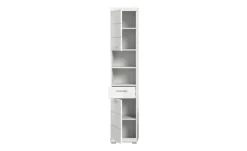 Hochschrank SCHLOONSEE, Breite 37cm, 2 Tür, 1 Schubkasten, 2 offene Fächer, MDF-Front in verschiedenen Farben erhältlich, Badmöbel, Badschrank, Schrank, Bad Schloonsee