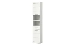 Hochschrank SCHLOONSEE, Breite 37cm, 2 Tür, 1 Schubkasten, 2 offene Fächer, MDF-Front in verschiedenen Farben erhältlich, Badmöbel, Badschrank, Schrank, Bad Schloonsee