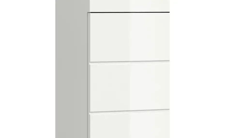 Hochschrank SCHLOONSEE, Breite 37cm, 2 Tür, 1 Schubkasten, 2 offene Fächer, MDF-Front in verschiedenen Farben erhältlich, Badmöbel, Badschrank, Schrank, Bad Schloonsee