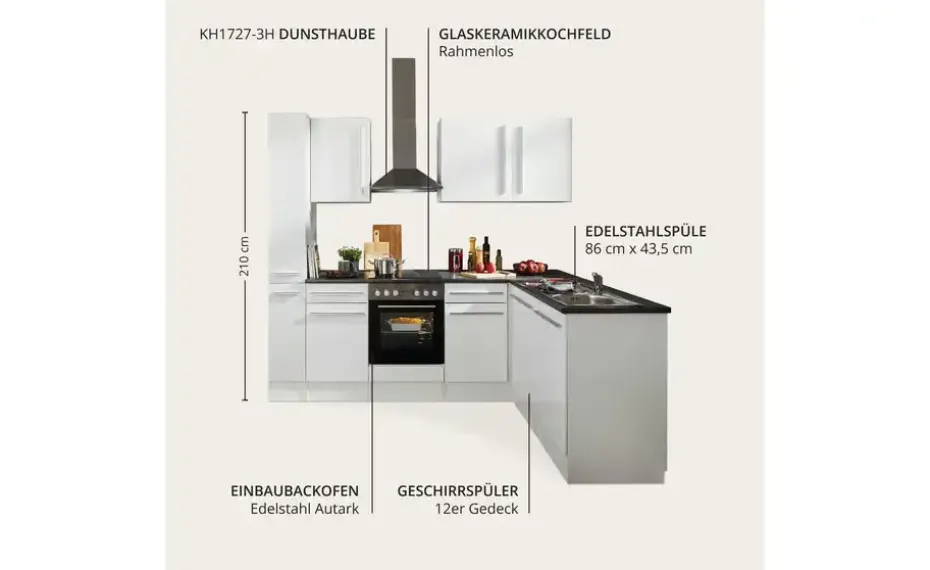 Küchenzeile mit E-Geräten