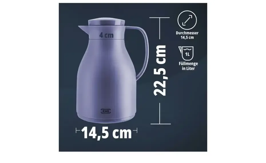KHG Isolierkanne 1 l marineblau Anton