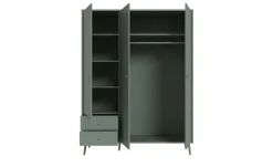 Kleiderschrank 3-türig, Salbeigrün, mit Einlegeböden Harllson
