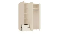 Kleiderschrank 3-türig, Salbeigrün, mit Einlegeböden Harllson
