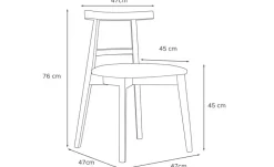 KONSIMO Holzstuhl 2er-Set