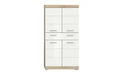Midischrank SCHLOONSEE, Breite 74cm, 4 Türen, 1 Schubkasten, 4 Fächer, MDF-Front in verschiedenen Farben erhältlich, Badmöbel, Badschrank, Schrank, Bad Schloonsee