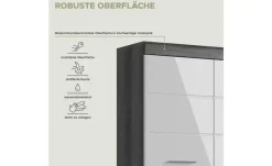 Midischrank SCHLOONSEE, Breite 74cm, 4 Türen, 1 Schubkasten, 4 Fächer, MDF-Front in verschiedenen Farben erhältlich, Badmöbel, Badschrank, Schrank, Bad Schloonsee