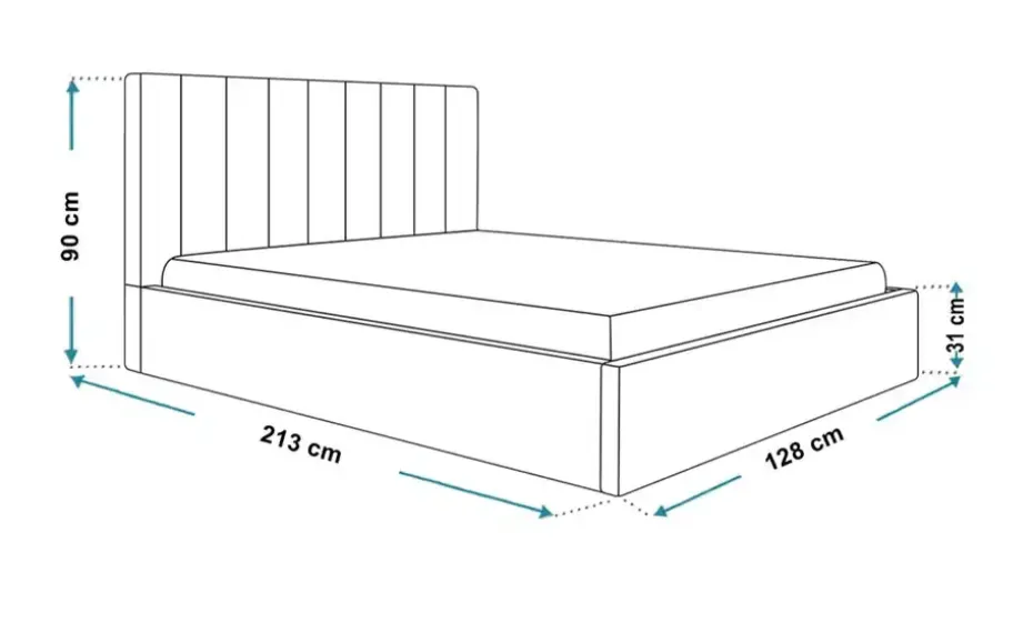 Polsterbett Sapporo Slim
