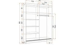 Schwebetürenschrank 2-türig Vista
