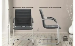 Schwingstuhl 2er-Set Kunstleder Tira