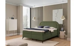 S-STYLE Boxbett mit Bettkasten, Bouclé-Stoff Sonna
