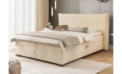S-STYLE Boxbett mit Bettkasten, Strukturstoff mit Cordoptik, H3 Lovetti