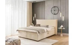 S-STYLE Boxbett mit Bettkasten, Strukturstoff mit Cordoptik, H3 Lovetti