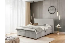 S-STYLE Boxbett mit Bettkasten, Strukturstoff mit Cordoptik, H3 Lovetti