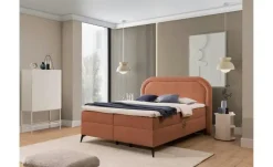 S-STYLE Boxbett mit Bettkasten, Bouclé-Stoff Sonna