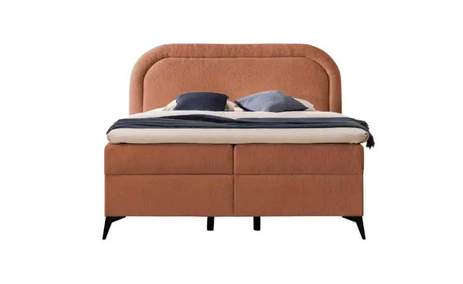 S-STYLE Boxbett mit Bettkasten, Bouclé-Stoff Sonna