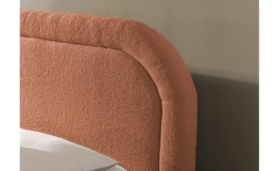 S-STYLE Boxbett mit Bettkasten, Bouclé-Stoff Sonna