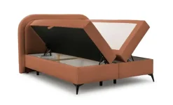 S-STYLE Boxbett mit Bettkasten, Bouclé-Stoff Sonna