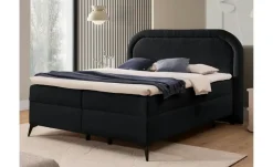 S-STYLE Boxbett mit Bettkasten, Bouclé-Stoff Sonna