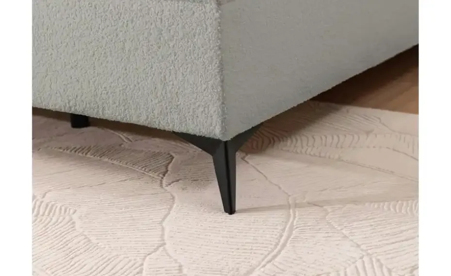 S-STYLE Boxbett mit Bettkasten, Bouclé-Stoff Sonna