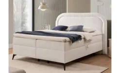 S-STYLE Boxbett mit Bettkasten, Bouclé-Stoff Sonna