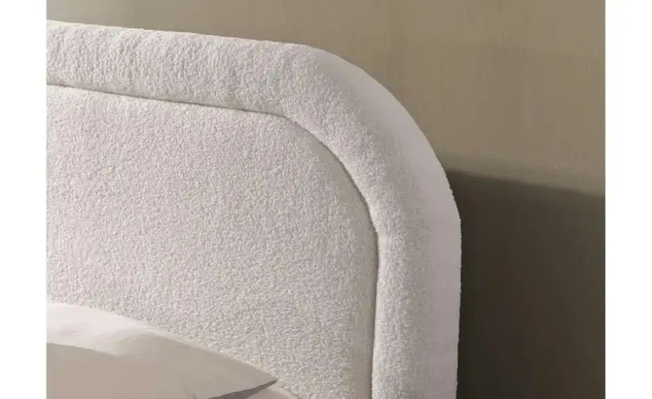 S-STYLE Boxbett mit Bettkasten, Bouclé-Stoff Sonna