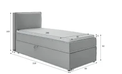 S-STYLE Boxbett mit Stauraum und Topper, H3 Uma