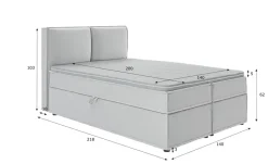 S-STYLE Boxbett mit Stauraum und Topper, H3 Uma
