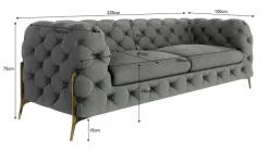S-STYLE Chesterfield Einzelsofa Natalie
